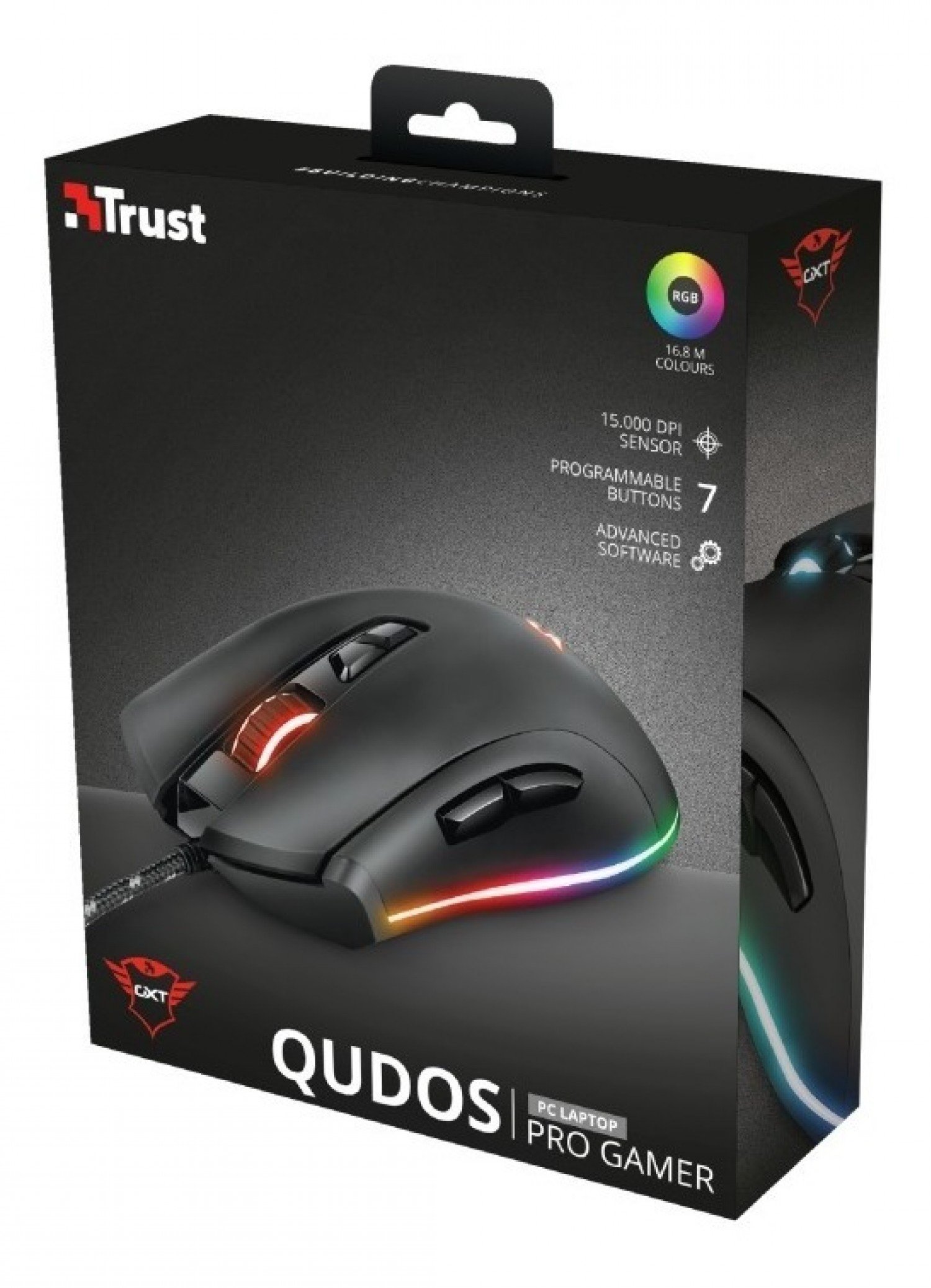 MOUSE GAMER TRUST QUDOS RGB GXT900