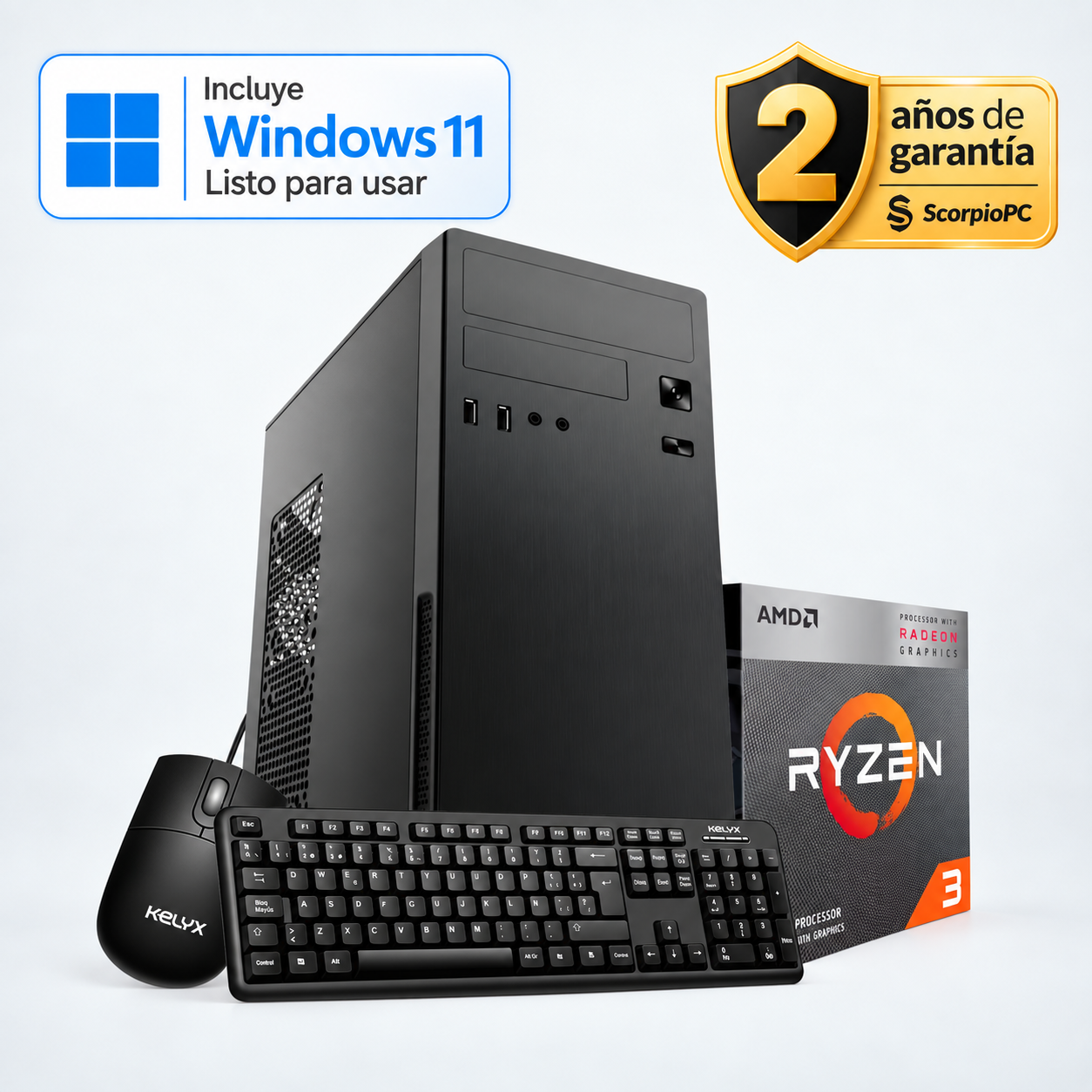 AMD R3 3200G | 8GB DDR4 | 256 GB M.2 | 500W | RADEON VEGA 8