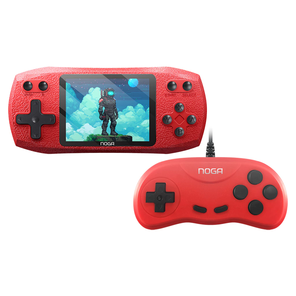 CONSOLA PORTATIL CON JOYSTICK RETRO NOGA ROJO